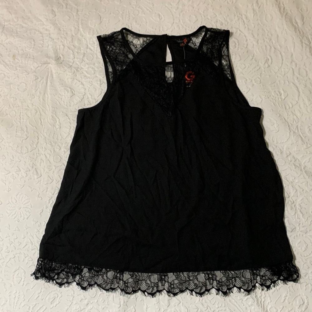Black Tank Top Blouse from Guess